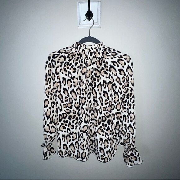 NWT Loft Cheetah Blouse - Sz XS - Picture 4 of 13